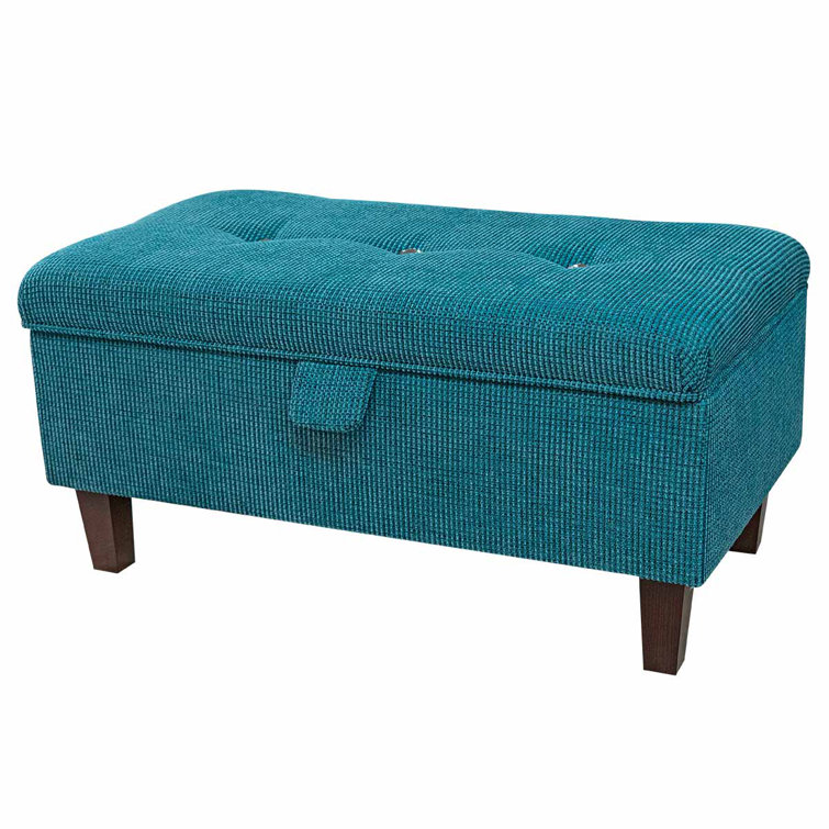 Beaumont 70Cm Wide Tufted Rectangle Solid Colour Storage Ottoman with Storage Wayfair.co.uk